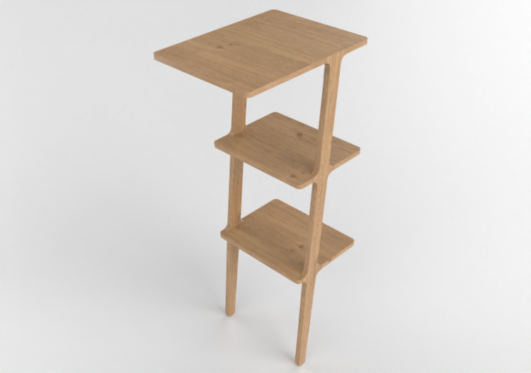 3D Bücherregal und Behälter - Regal mit Tisch - Libri -...