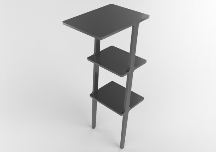 3D Book shelf - Shelf with table - Libri - 26655 - AF -...