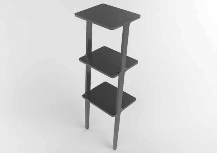 3D Bücherregal und Behälter - Wandregal - Bücher - 26652 -...