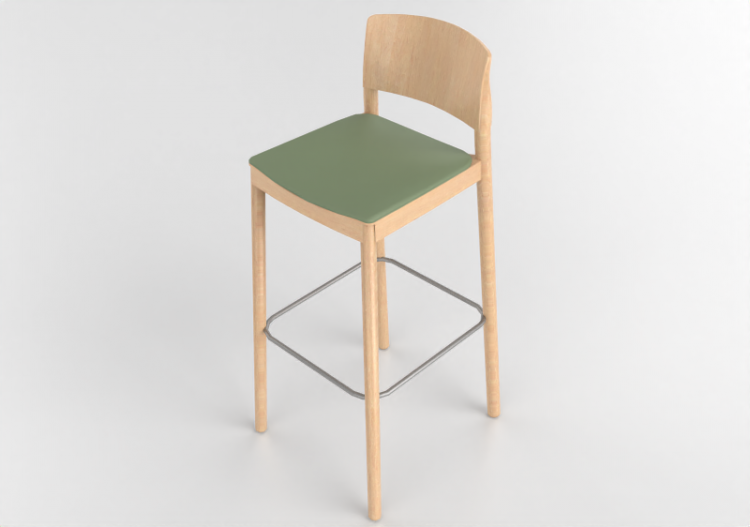 Cadeira 3D - Banqueta de madeira - Grace - 22930 - E1930-...