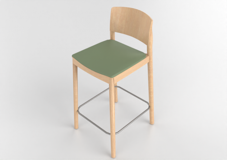 Cadeira 3D - Banqueta de madeira - Grace - 22905 - E1930-...