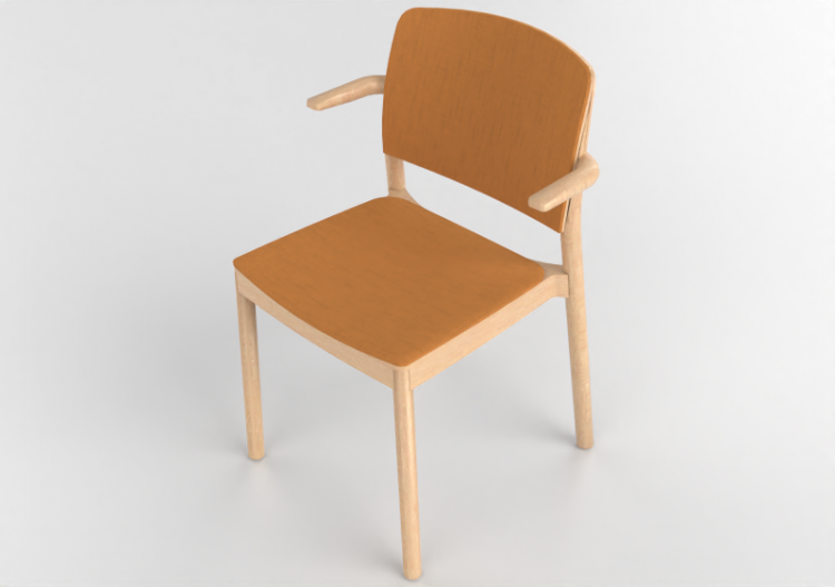 Cadeira 3D - Cadeira de madeira - Grace - 22905 - E1980 -...