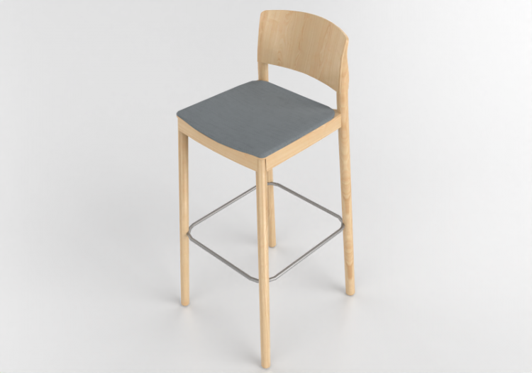 Chaises 3D - Tabouret en bois - Grace - 22930 - A1940 -...
