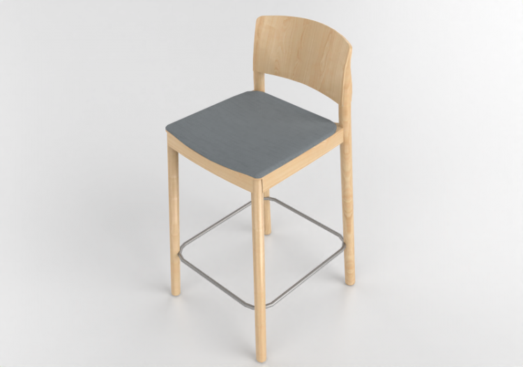 Chaises 3D - Tabouret en bois - Grace - 22905 - A1940 -...
