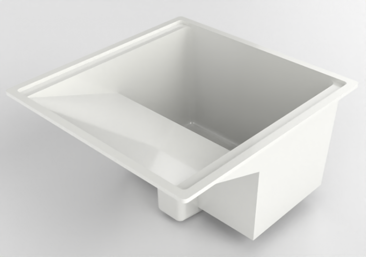 3D Waschbecken - Ausgussbecken aus Keramik - Geberit -...