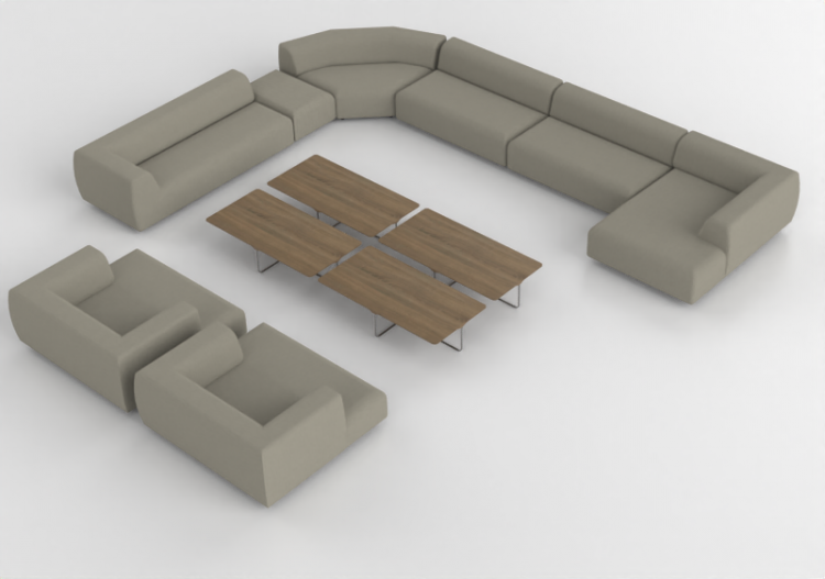 Poltronas y Sofás 3D - Conjunto de sofás - Montis - Aztec -...