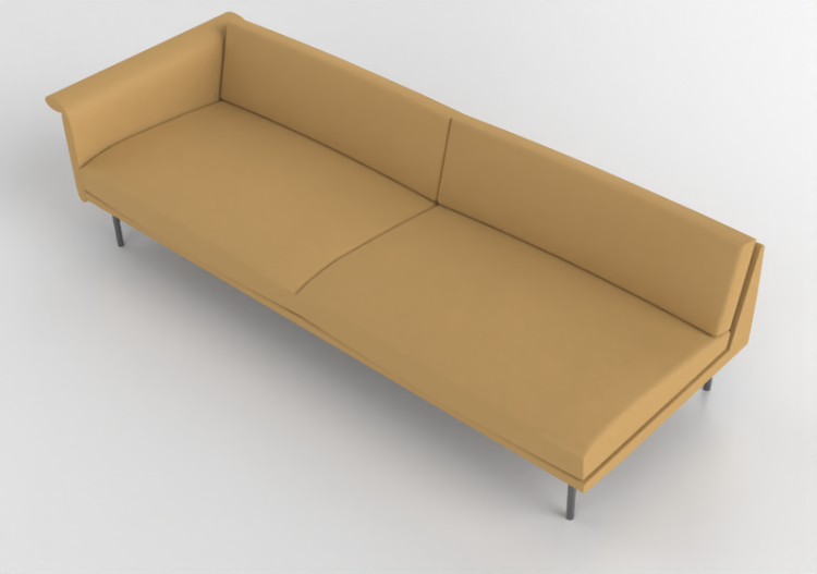 3D Sessel und Sofas - Sofa aus Leder - Montis - Otis XL -...