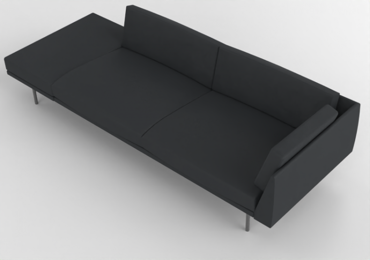 3D Sessel und Sofas - Sofa aus Leder - Montis - Otis XL -...