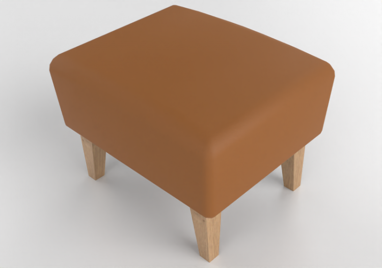 3D Sessel und Sofas - Fußstütze aus Leder - Stepp - 14710 -...
