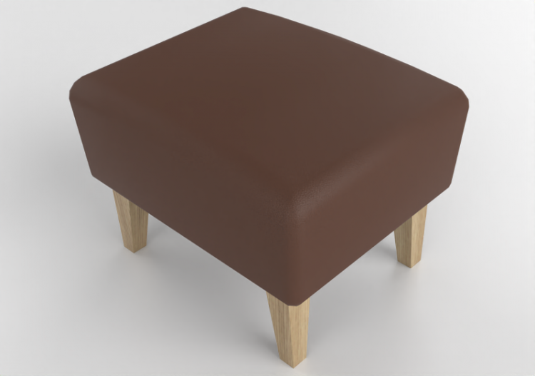 3D Sessel und Sofas - Fußstütze aus Leder - Stepp - 14710 -...