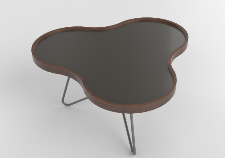 3D Tischchen - Tisch in Blumenform mit Stahlgestell -...