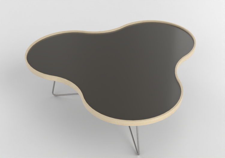 3D Tischchen - Tisch in Blumenform mit Stahlgestell -...