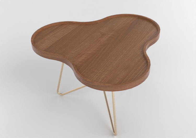 Petites Tables 3D - Table en forme de fleur avec base en...
