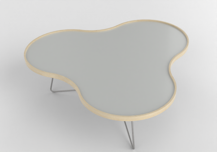 Tavolini 3D - Tavolo a forma di fiore con base in acciaio -...