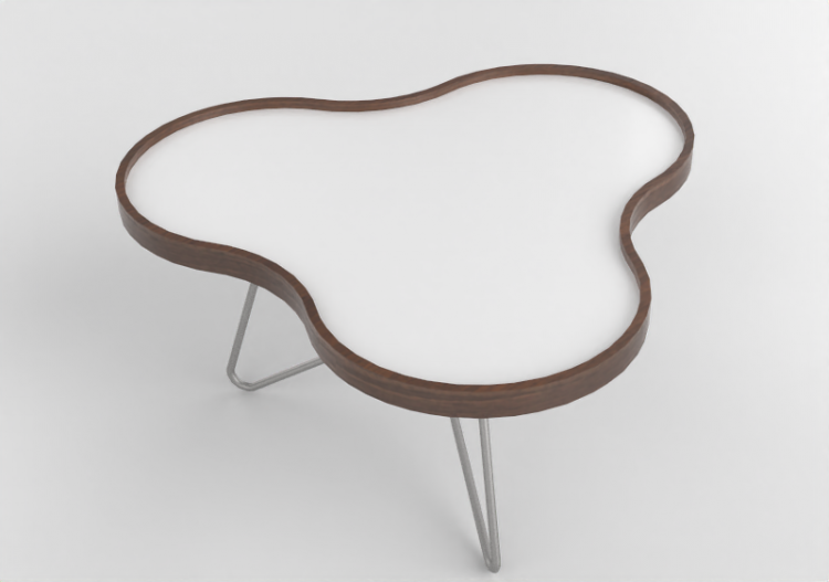 Petites Tables 3D - Table en forme de fleur avec base en...