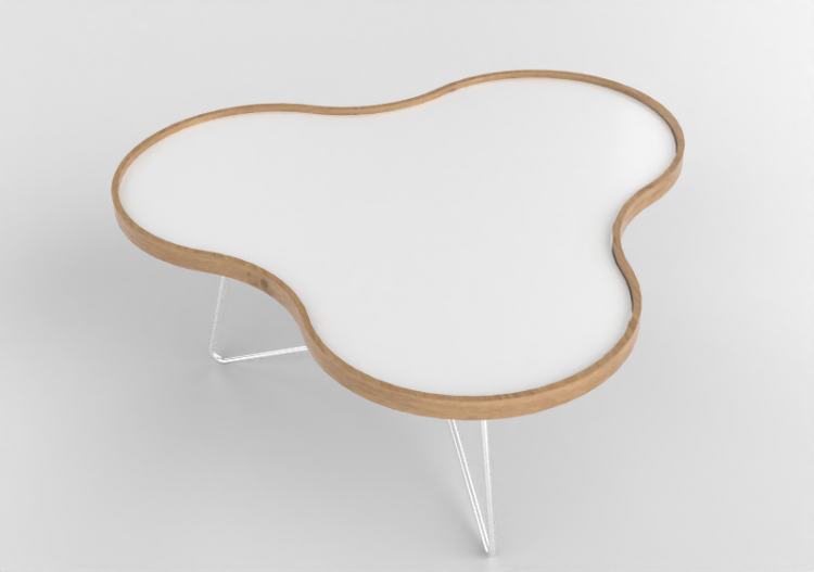 Petites Tables 3D - Table en forme de fleur avec base en...