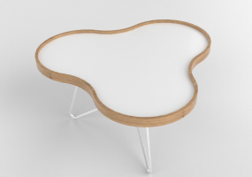 3D Coffe Tables - Flower-shaped table with steel base - Flower - 29025 - 1E20