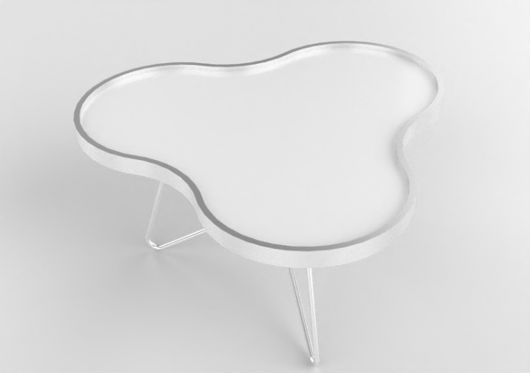 Petites Tables 3D - Table en forme de fleur avec base en...