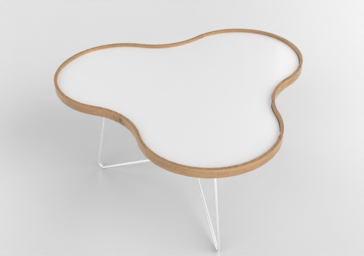 Petites Tables 3D - Table en forme de fleur avec base en...