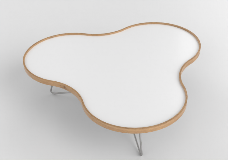 Petites Tables 3D - Table en forme de fleur avec base en...