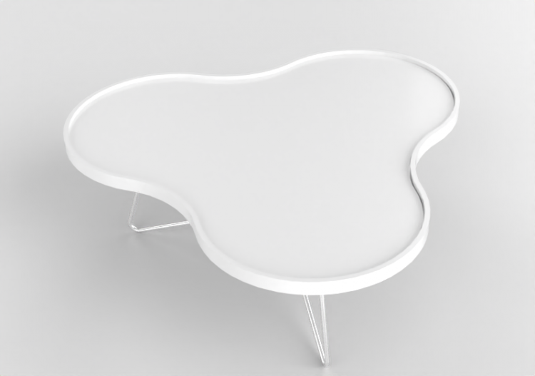 Petites Tables 3D - Table en forme de fleur avec base en...