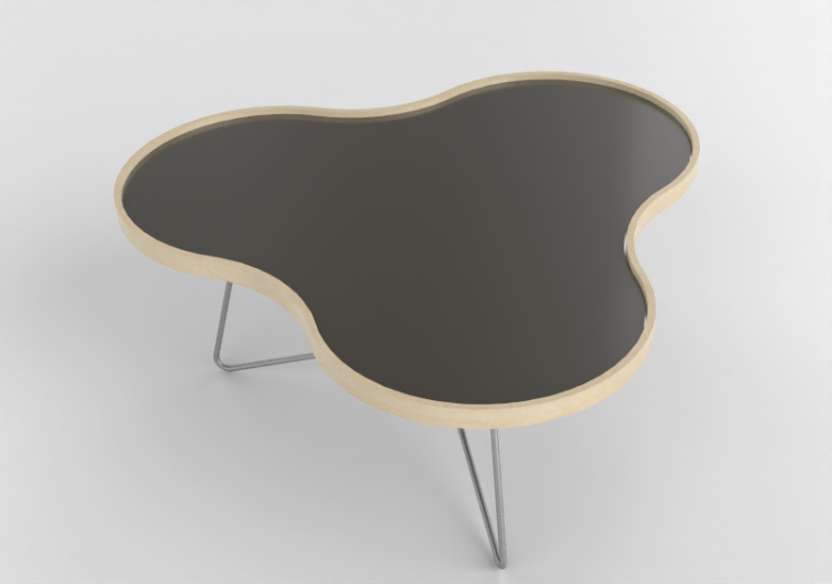 3D Tischchen - Tisch in Blumenform mit Stahlgestell -...