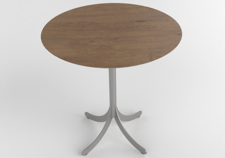 Petites Tables 3D - Table ronde avec base en acier - Atlas...