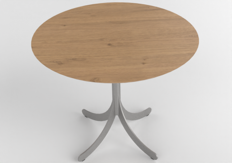 Tavolini 3D - Tavolo rotondo con base in acciaio - Atlas -...