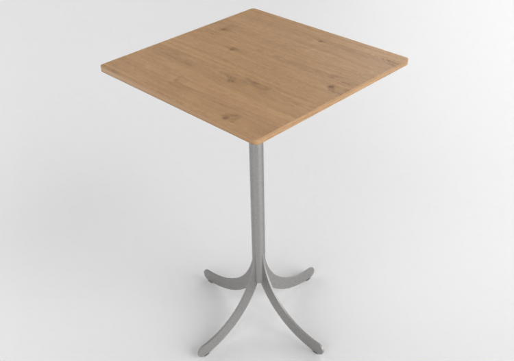3D Coffe Tables - Square table with steel base - Atlas -...