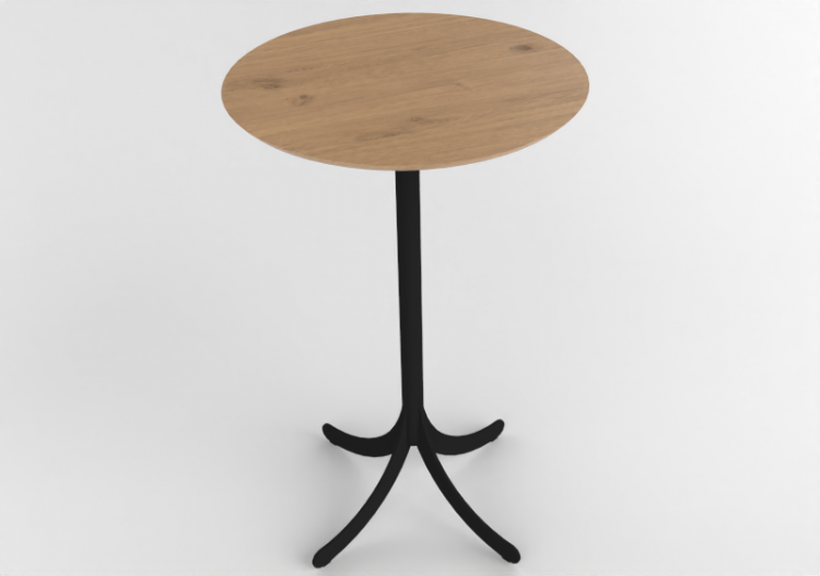Petites Tables 3D - Table ronde avec base en acier - Atlas...