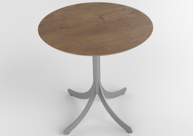 Petites Tables 3D - Table ronde avec base en acier - Atlas...