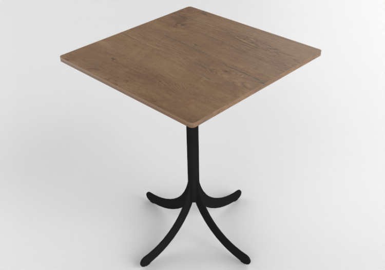 Mesinhas 3D - Mesa quadrada com base em aço - Atlas -...