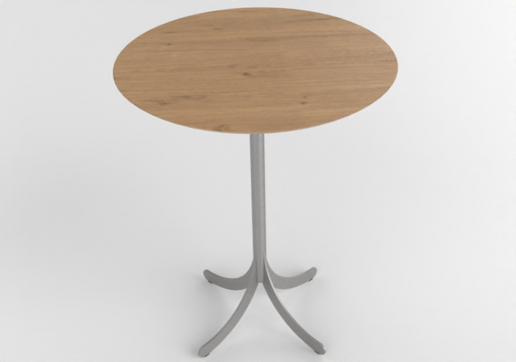 Petites Tables 3D - Table ronde avec base en acier - Atlas...