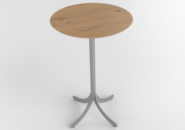 Petites Tables 3D - Table ronde avec base en acier - Atlas...