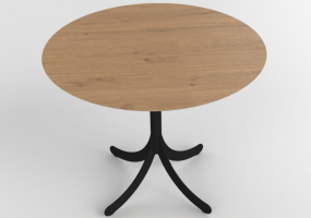 3D Coffe Tables - Round table with steel base - Atlas - 207261 - E142