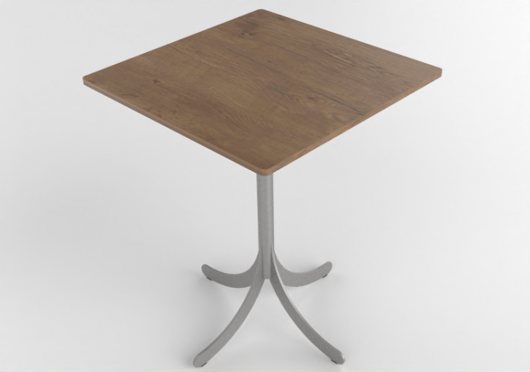 Mesitas 3D - Mesa cuadrada con base en acero - Atlas -...