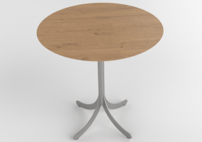 3D Coffe Tables - Round table with steel base - Atlas - 207262 - A136