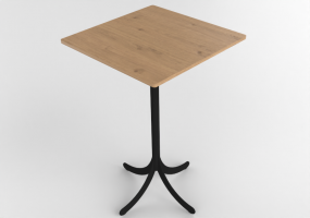 Petites Tables 3D - Table carrée avec base en acier - Atlas - 207253 - A142