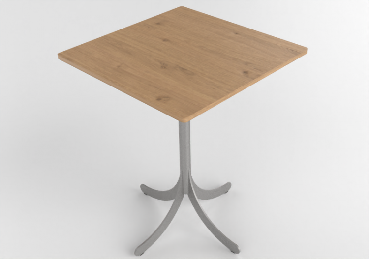 Mesitas 3D - Mesa cuadrada con base en acero - Atlas -...