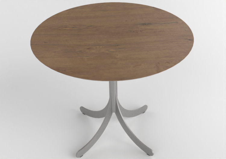 Mesitas 3D - Mesa redonda con base en acero - Atlas -...