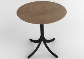 Petites Tables 3D - Table ronde avec base en acier - Atlas - 20776 - E222