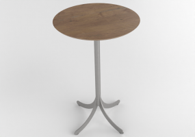 Mesitas 3D - Mesa redonda con base en acero - Atlas - 207243 - E146