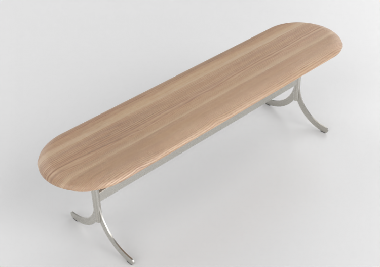 Sillas 3D - Banco con base en acero - Atlas - 20720 - A122...