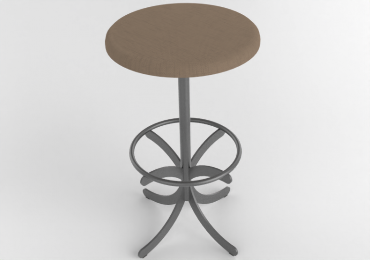 椅子 - Stool with steel base - Atlas - 20713- 32910 -...