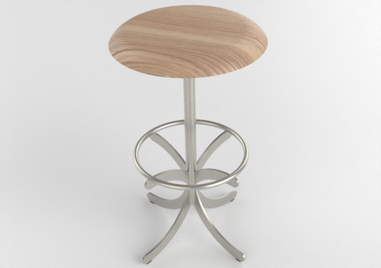 椅子 - Stool with steel base - Atlas - 20712- A132 - ACCA...