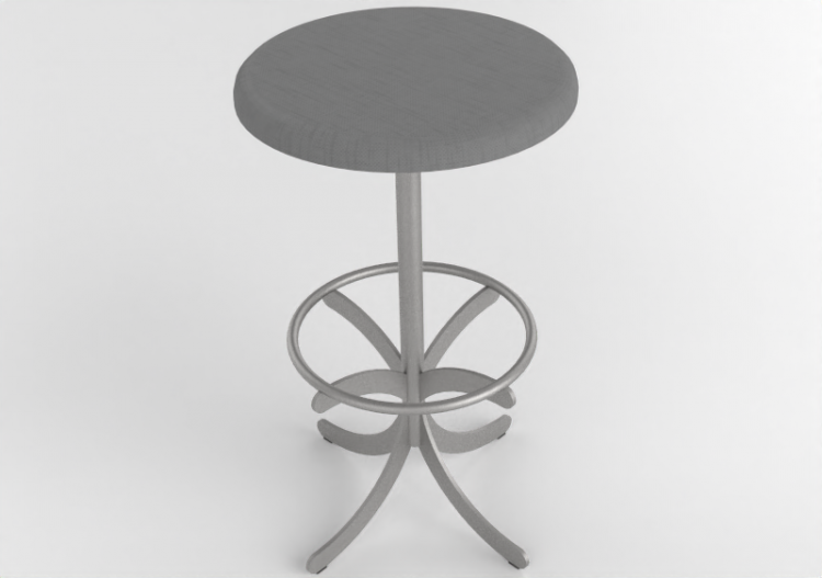 椅子 - Stool with steel base - Atlas - 20713- 32910 -...