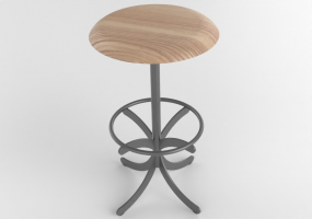Sedie 3D - Sgabello con base in acciaio - Atlas - 20712- E132