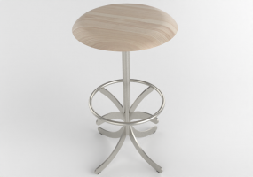 Sedie 3D - Sgabello con base in acciaio - Atlas - 20712- A142