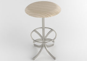 Sedie 3D - Sgabello con base in acciaio - Atlas - 20712- A146
