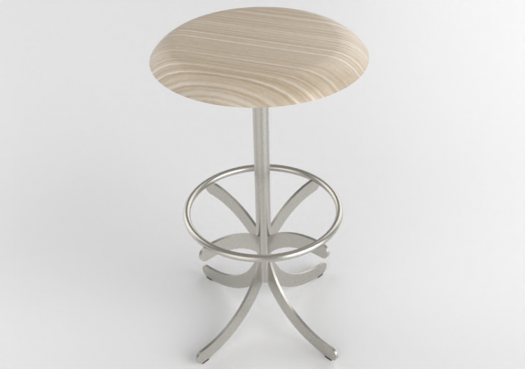 Sillas 3D - Taburete con base en acero - Atlas - 20712-...